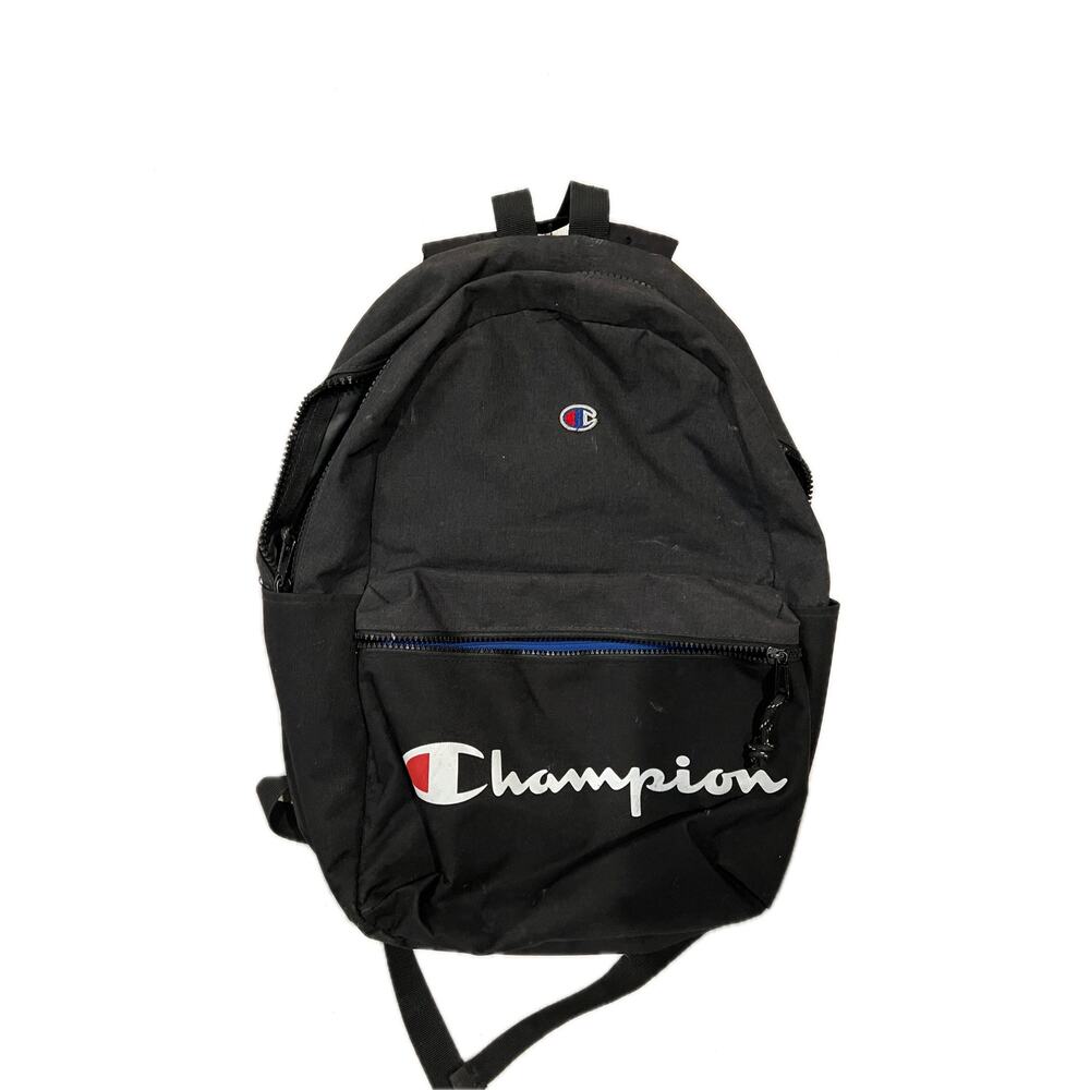 Champion Daily Black Logo Backpack